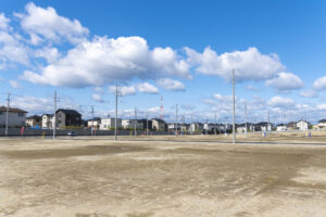 開発中の宅地